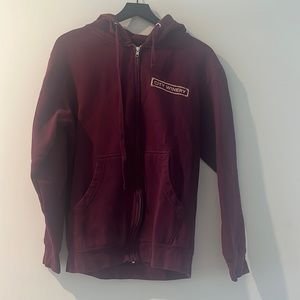 City winery maroon urban wine country zippered hoodie